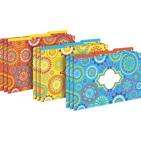 Barker Creek Moroccan Designer Legal-Size File Folders, Multi-Design Set, 9/Package 2501